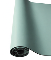 Tapis de yoga en caoutchouc naturel PU multi-couleurs, 5 mm, uni, sans motif, antidérapant, logo personnalisé au laser pour la maison et le studio de yoga