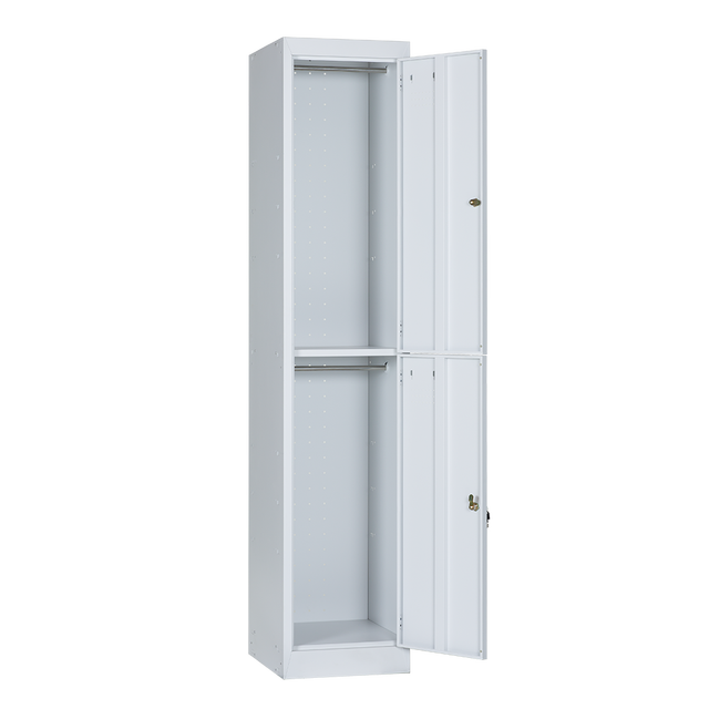 Modern Style Iron Metal Door Locker Wardrobe Vertical Steel Clothes Storage Cabinet with Lock for Workshop Use