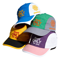 Casquette de golf DAZU bleue et blanche, vente en gros, logo brodé personnalisé, casquette imperméable à 5 panneaux, casquette de camping