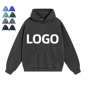 2025 vente en gros 400 grammes sweats à capuche unisexes pour hommes Logo personnalisé broderie qualité impression saisonnière basse conception sweats à capuche unisexe - Product Image 1