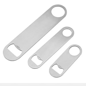 Stainless Steel Bottle Opener with Ring, Brushed Finish Bar Tool for Promotional Gifts, Kitchen Party & Restaurant Accessories - Product Image 4