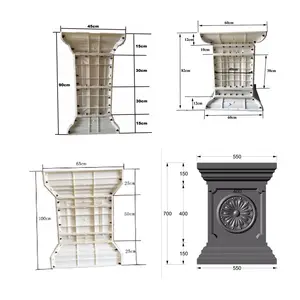 Pedestal y Poste de Pilar romano de silicona personalizado al por mayor de alta calidad