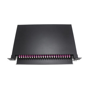 Tipo deslizante 24 puertos 1u 19 pulgadas LC OM4 <span class=keywords><strong>Panel</strong></span> de conexión de fibra multimodo completamente poblado - Product Image 3
