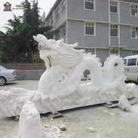 Statue de Dragon chinois en marbre, Sculpture sur mesure, animaux, granit, à vendre