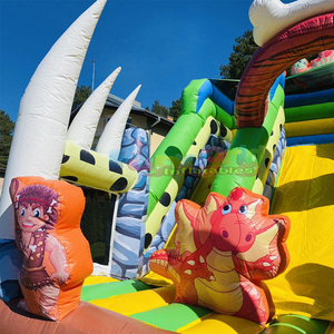 Pripuciama ciuozykla commercial kids bouncing castle jumping house party inflatable stone age <b>slide</b> for outdoor - Product Image 5