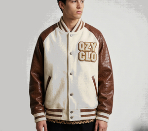 Veste pour homme de qualité supérieure, OEM, 600 GSM, 100% polyester, en molleton de basketball, manches en cuir PU, blocs de couleur, broderie personnalisée - Product Image 2