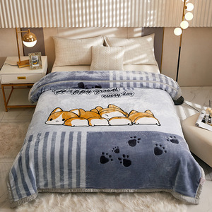 <span class=keywords><strong>Plaid</strong></span> Raschel double couche épaissi pour l'hiver, ultra-doux, imprimé floral, couverture chaude pour la maison, la chambre, usage quotidien, vente en gros - Product Image 1
