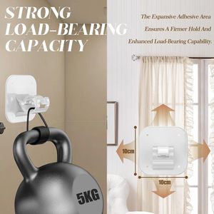 Multifunctional Self-Adhesive <b>Plastic</b> Single Wall-Mounted Home Curtain Bracket Retractable Fixed Clamp Non-Punch Rod <b>Hook</b> Living - Product Image 3