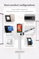 Quiosco de Hospital de 32 Pulgadas con Precio de Fábrica, Quiosco de Autoregistro sin Contacto NFC con Impresora de Recibos y Escáner QR