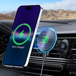 Magafe Magnetic Wireless Car <b>Charger</b> 15W Fast Charging With Air Vent Hook For Phone - Product Image 1