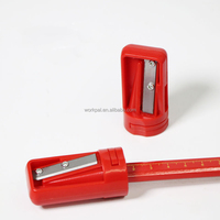 Taille-crayon manuel en plastique WorkPal pour crayons de menuisier octogonaux, ronds et ovales