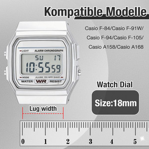 Bracelets de <span class=keywords><strong>montre</strong></span> en nylon de 18 mm pour <span class=keywords><strong>Casio</strong></span> F91W/<span class=keywords><strong>Casio</strong></span> AE-1300/AE-1200/AE-1000/F-108/W-217H/W-218H/A158W/A168W/SGW-300H/W-800H - Product Image 2