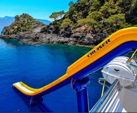 Personnalisé Commercial Grand Bateau Flottant Yacht Flottant Toboggan Gonflable Salon Yacht Toboggan Bateau pour Yacht