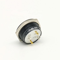 Lampes LED 19mm Boutons électroniques 6V 24V Interrupteurs à bouton poussoir ultra courts Voyants normalement ouverts