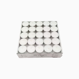 Lot de 50 <span class=keywords><strong>bougies</strong></span> chauffe-plat blanches naturelles en paraffine non parfumées - Product Image 2