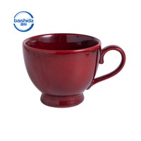 Tasse à café en porcelaine de haute qualité, style américain, dégradé – Réutilisable, écologique, compatible lave-vaisselle, portable, Shandong, 300-400 ml, pour thé