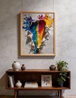 Peinture murale sur toile abstraite arc-en-ciel moderne pour salon, fond de canapé, porche, couloir, origine Chine