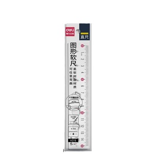 Regla Flexible Deli de 15 cm, Herramienta de Medición Flexible para Estudiantes, Uso Escolar - Product Image 1