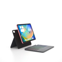 2026 Yeni Akıllı Tablet Kablosuz Sihirli Klavye Kılıfı, Dokunmatik Yüzeyli 7 Renkli RGB Arkadan Aydınlatmalı iPad Pro 11/12.9 Kılıfı OEM