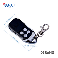 Contrôleur de portail coulissant automatique YET088, télécommande sans fil à 4 boutons avec code d'apprentissage et étui coulissant