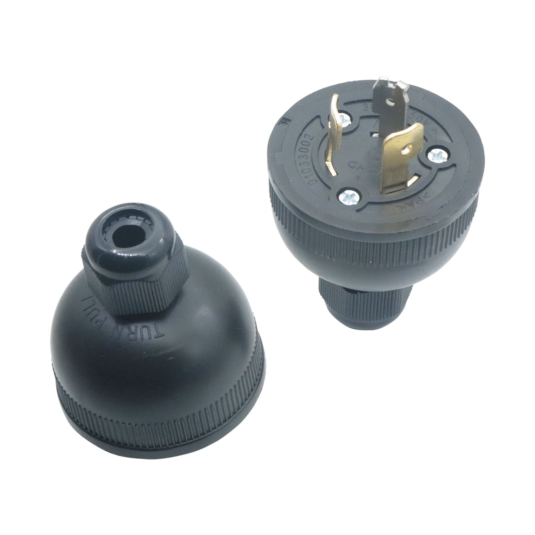 Industrial 30A Male <strong>Prong</strong> Twist Lock Gasoline Generator Parts Black IP56 Core End <strong>3</strong> <strong>Prong</strong> Extension Socket with 30A Socket <strong>Plugs</strong>