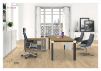 Scrivania Ergonomica Commerciale per Manager, Resistente all'Usura e Anticorrosione, Grande Postazione di Lavoro Direzionale, Tavolo da Riunione in Metallo per Dirigenti