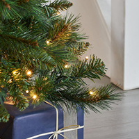 Sapin de Noël Artificiel Haut de Gamme Personnalisé en PVC, PE, PET Mixte, Vert Pin, avec Éclairage LED – Décorations de Fêtes pour la Maison