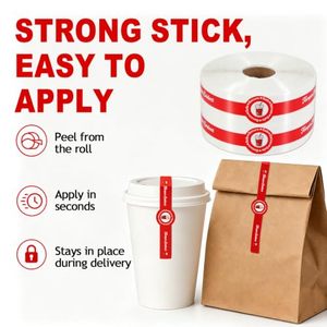 Etiquetas Adhesivas Selladas para Bebidas de Té con Leche, 500 Unidades por Rollo, Ecológicas, Fuerte Adhesión, Venta al por Mayor - Product Image 3