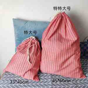 Sac à pain en toile de coton à cordon rouge pour le stockage des aliments et la protection contre la poussière - Product Image 6