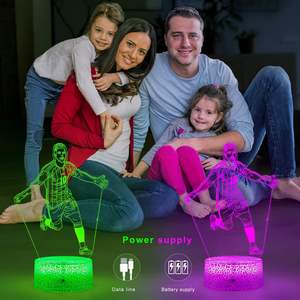 Lampe de table en forme de joueur de football Cristiano Ronaldo, lampe de chevet de football avec télécommande LED et éclairage RGB via application - Product Image 4