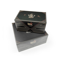 Boîte d'emballage en papier de luxe avec logo personnalisé OEM, impression mate, matériaux recyclés de qualité supérieure, accessoires en ruban pour