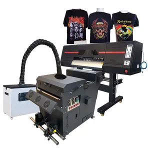 Industri Komersial digital inkjet 60cm dtf mini 24 inci printer i3200 dan shaker