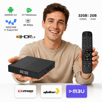 Boîtier Smart TV Android 14.0 pour Home Cinéma Intelligent 2026 avec Amlogic 6.0 et Télécommande Vocale Google Assistant