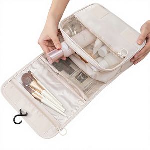 กระเป๋าเครื่องสำอางแบบแขวนสไตล<span class=keywords><strong>์เกาหลี</strong></span> ซิป กระเป๋าเดินทางความจุขนาดใหญ่ ผ้าทวิลล์ พร้อมหูหิ้ว พกพาสะดวก กันน้ำ แยกส่วนเปียก-แห้ง - Product Image 1