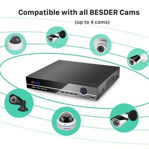 Sistema de Monitoreo con Cámara Rsrm2511, Marca UAE, Cámara CCTV IP, Kit de NVR de 4 Canales y Cámaras, 64 Sistemas, 8K, Recargable - Product Image 5