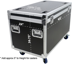 Tiện ích xe tải Gói giao thông vận tải trường hợp 45 "cao su-lót Cáp thân cây Heavy-Duty bánh Road trường hợp - Product Image 2