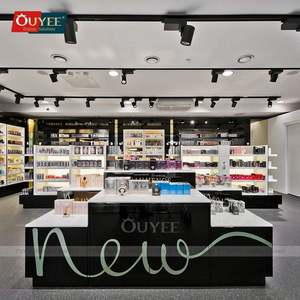 Tienda libre de impuestos de lujo Diseño Tienda libre de impuestos Muebles Perfume cosmético Exhibición de madera Aeropuerto Tienda libre de impuestos Escaparate de exhibición - Product Image 1