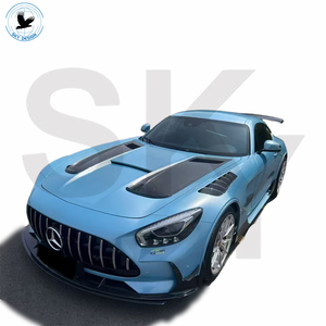 Nouveau pour <span class=keywords><strong>Mercedes</strong></span> Benz AMG <span class=keywords><strong>GT</strong></span> W290 Kit de carrosserie série noire demi-pare-chocs avant en Fiber de carbone pare-chocs arrière aileron arrière jupe latérale noir - Product Image 3