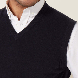 Nuovi arrivi <span class=keywords><strong>gilet</strong></span> da <span class=keywords><strong>uomo</strong></span> classico con scollo a V 70% <span class=keywords><strong>lana</strong></span> 30% Cashmere Pullover lavorato a maglia per Computer a molla di alta qualità - Product Image 4