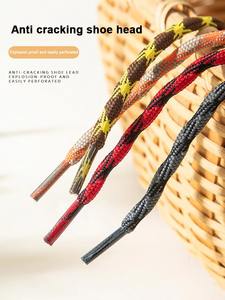 내구성 있는 스포츠 신발끈 이중 구형 직조 폴리에스터 둥근 신발끈 야외 하이킹 신발 액세서리용 - Product Image 4