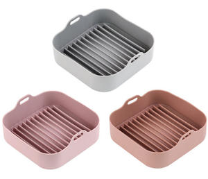 Bandeja <span class=keywords><strong>de</strong></span> silicona cuadrada para repostería, <span class=keywords><strong>accesorios</strong></span> para olla a presión, olla <span class=keywords><strong>de</strong></span> silicona para freír <span class=keywords><strong>aire</strong></span> - Product Image 4