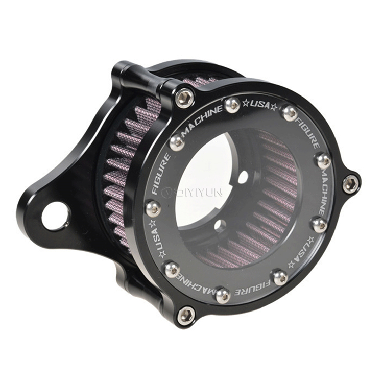 Воздухоочиститель, комплект воздухозаборника CNC, Алюминиевый прозрачный Ретро воздушный фильтр для мотоцикла Harley