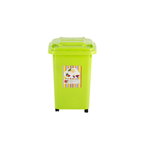 Petite poubelle mobile en plastique personnalisée 30L 50L avec couvercle, bac à déchets universel à roulettes, tri des déchets par couleur, bac à ordures