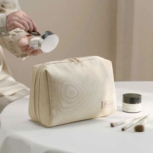 Sac cosmétique en toile de coton imprimé personnalisé, fermeture éclair, en lin RPET recyclé, écologique et biologique - Product Image 3