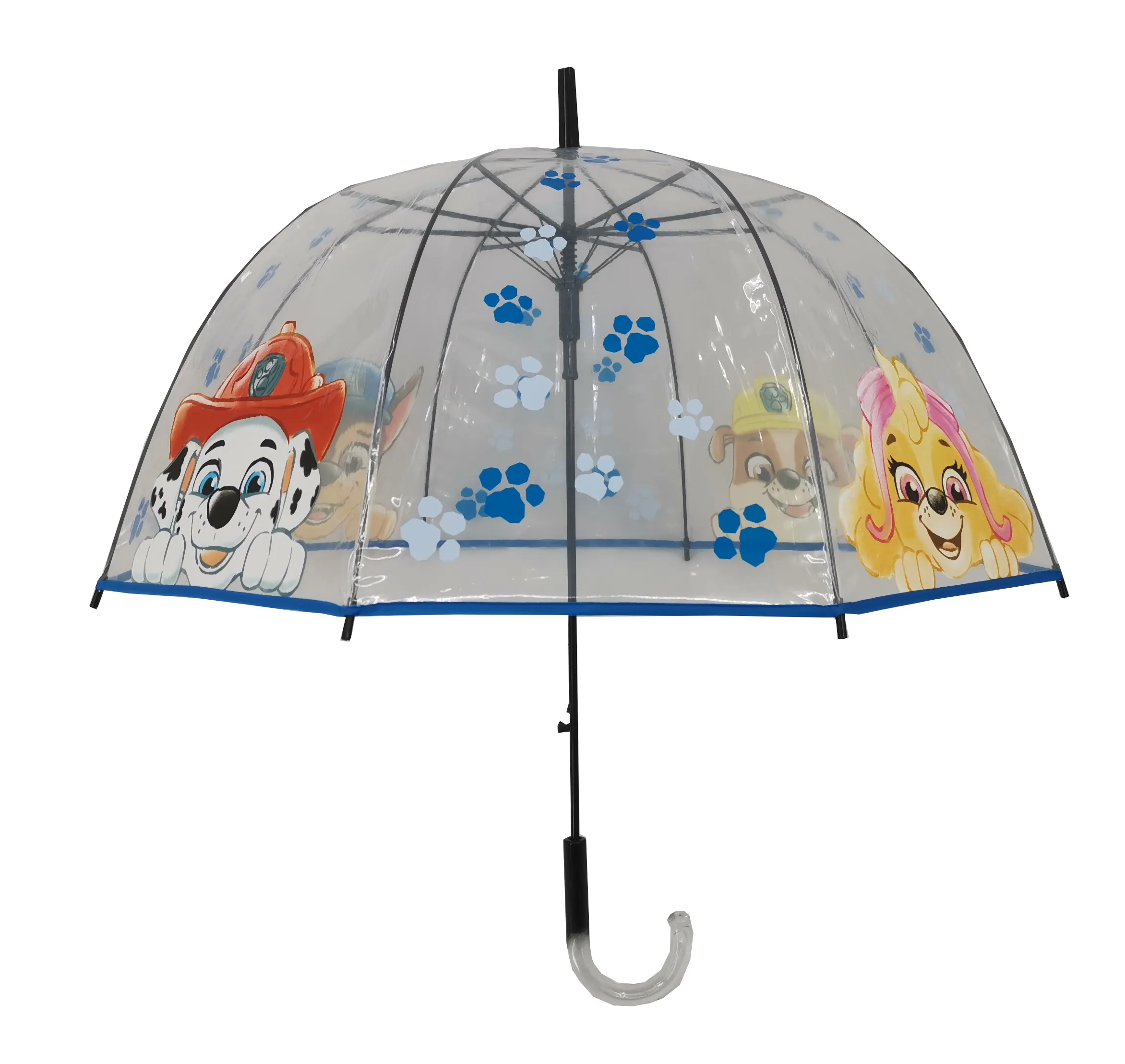 23 "Transparenter Druck Cartoon Hunde Regenschirm Benutzer definiertes Muster Regenschirm