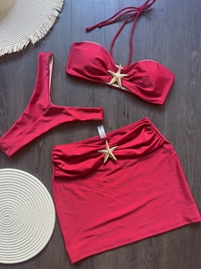 STOCK 3 Couleurs Designer Maillots De <span class=keywords><strong>Bain</strong></span> Femmes 3 Pièces <span class=keywords><strong>Maillot</strong></span> De <span class=keywords><strong>Bain</strong></span> Bandeau Top V-Forme Taille Bas Brésilien <span class=keywords><strong>Tanga</strong></span> Bikini Ensemble - Product Image 4