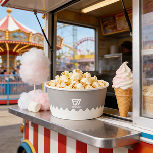 Многоразовый контейнер для еды из крафт-бумаги разных размеров: квадратная и восьмиугольная бумажная тарелка с крышкой для риса, салата, десертов и еды на вынос - Product Image 4