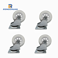 Roue pivotante moderne en PU transparente de 35 mm, légère, avec fonctions anti-corrosion et silencieuses pour meubles de salon