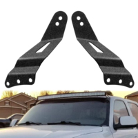 Chevrolet Ford Jeep için Özel 304 Paslanmaz Çelik Toz Boyalı Lazer Kesimli Ön Cam Tavan LED Işık Barı Montaj Braketi