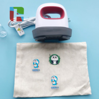 Presse à Chaud Manuelle Portable Mini à Plat avec 3 Niveaux de Contrôle de Température pour T-shirts, Casquettes, Chaussures, Chaussettes et Personnalisation de Logos